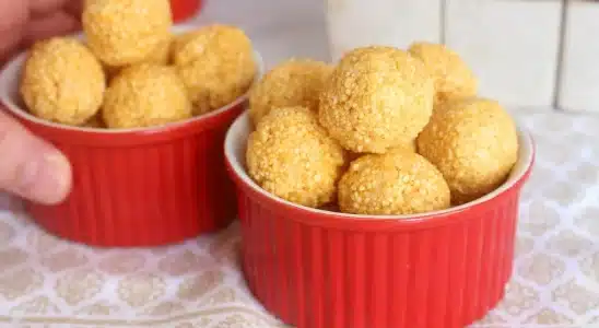 Bolinhas de tapioca feitas na air fryer que você vai amar e querer fazer quase todo dia 4 bolinhas de tapioca