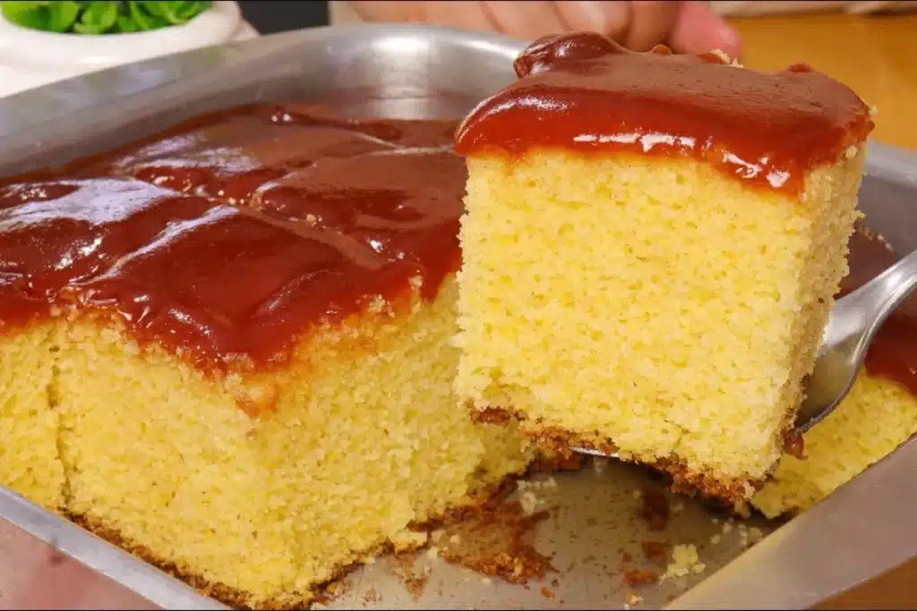 bolo de fubá com goiabada