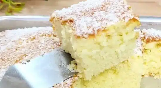 Bolo de maisena com coco: fofinho e molhadinho para saborear no lanche da tarde 3 bolo de maisena com coco