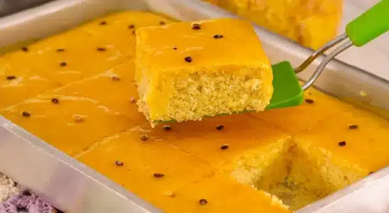 Bolo de maracujá com cobertura: fofinho e refrescante para o seu lanche da tarde 2 bolo de maracujá