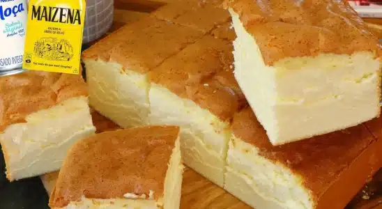 Bolo moça de maisena: só vai 3 ingredientes e parece um pedaço de algodão de tão macio 3 bolo moça de maisena