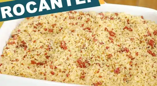 Farofa crocante que fica parecendo farinha panko para acompanhar seu churrasco 3 farofa crocante