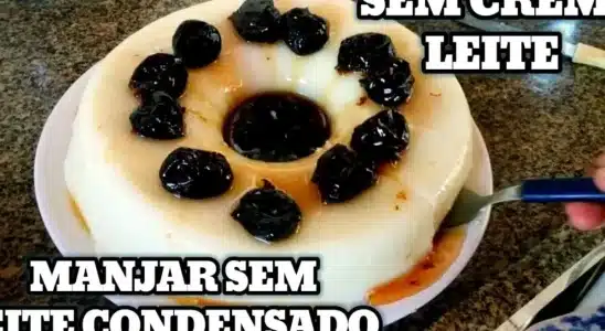 Aprendi a fazer um delicioso manjar sem leite condensado e sem creme de leite 4 manjar sem leite condensado