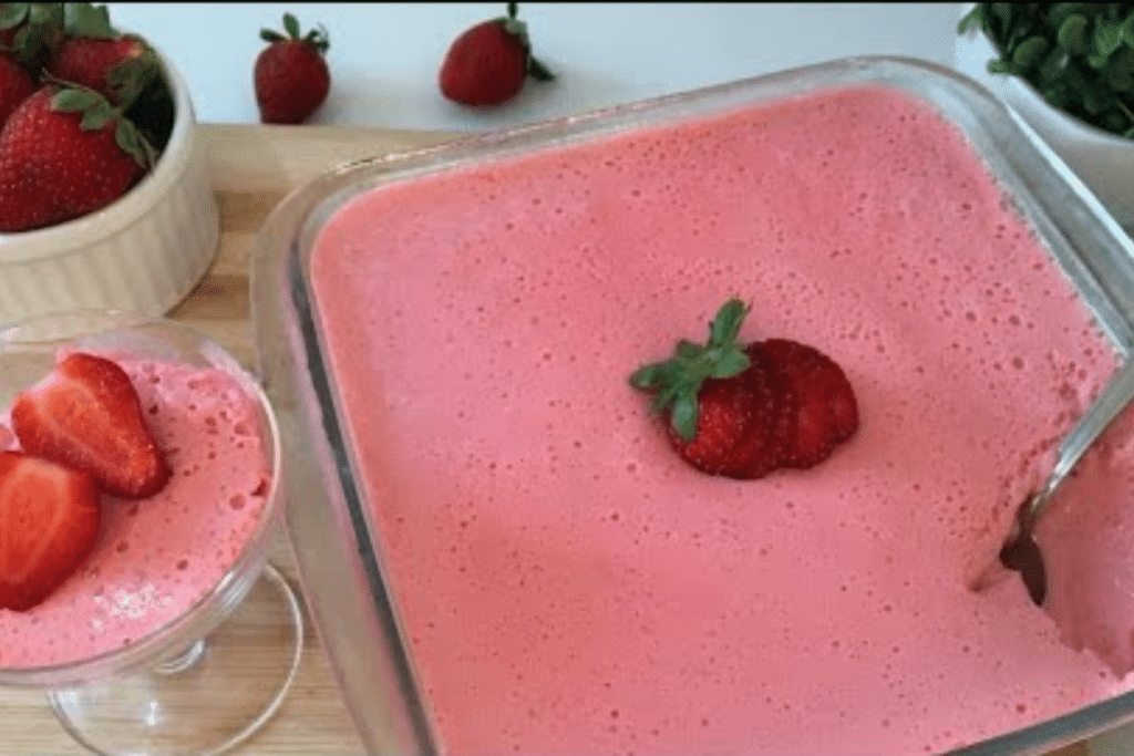 mousse de morango