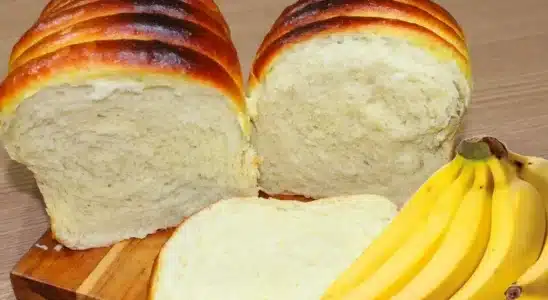 Pão caseiro de banana: fofinho e já sai recheado do forno 2 pão caseiro de banana