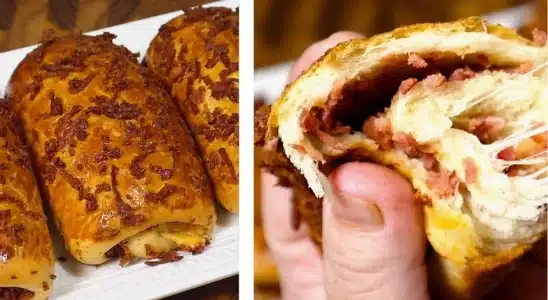 Pão de calabresa fofinho e mega saboroso: gostoso igual salgado assado de padaria 2 pão de calabresa
