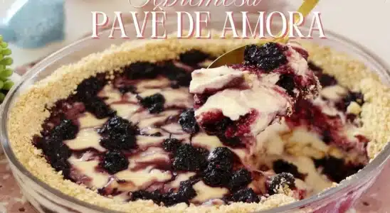 Pavê de amora fácil e maravilhoso para deixar o seu fim de semana muito mais gostoso 2 pavê de amora