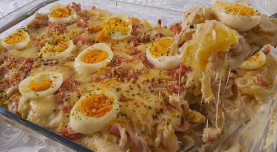Receita de batata gratinada à portuguesa para o almoço de domingo 1 batata gratinada