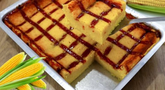 Bolo de milho verde com goiabada para combinar com seu café fresquinho 4 bolo de milho verde
