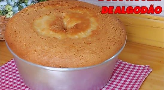 Bolo nuvem de algodão