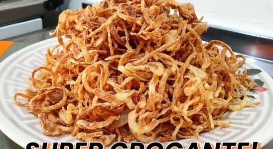 Como fazer cebola crispy sequinha e crocante igual de hamburgueria chique 3 cebola crispy