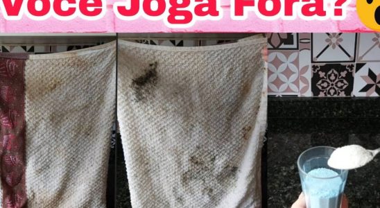 Dica para lavar pano de prato manchado e embolorado: misturinha que deixa branquinho 2 dica para lavar pano de prato