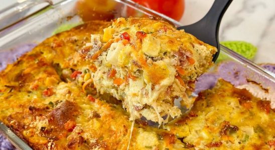 Refeição completa e saborosa com essa receita de omelete de forno delicioso 4 omelete de forno