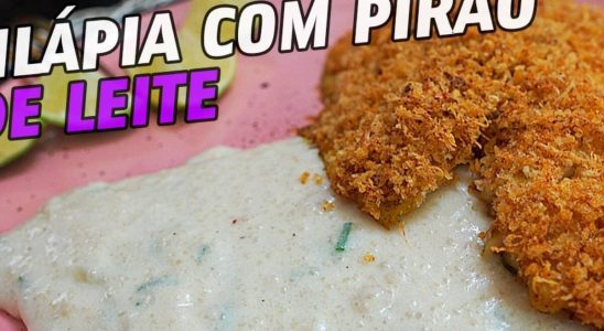 peixe com pirão de leite