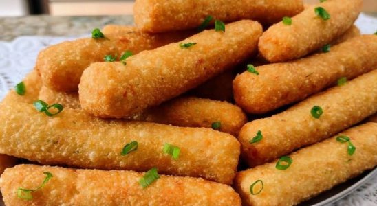 Receita de petisco de arroz para lanche ou saborear com as visitas em casa 4 petisco de arroz