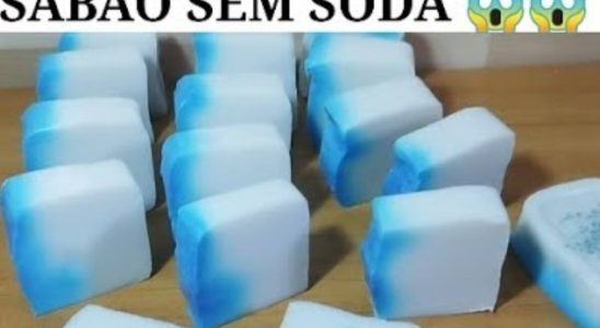 Sabão caseiro sem soda que fica super duro e rende várias barras 3 sabão caseiro sem soda
