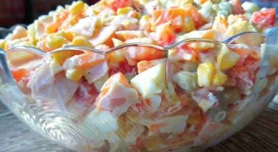 salada cremosa completa