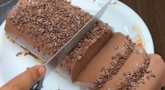 Sobremesa de chocolate de corte: muito fácil de fazer ótima para a páscoa 1 sobremesa de chocolate