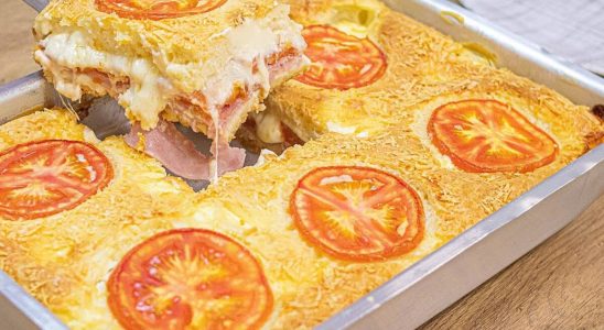Torta bauru mega cremosa: é só bater a massa no liquidificador e montar as camadas 1 torta bauru