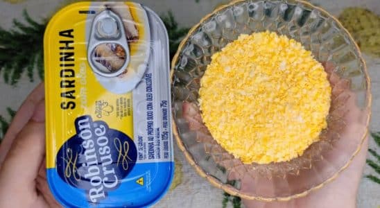 almoço com sardinha