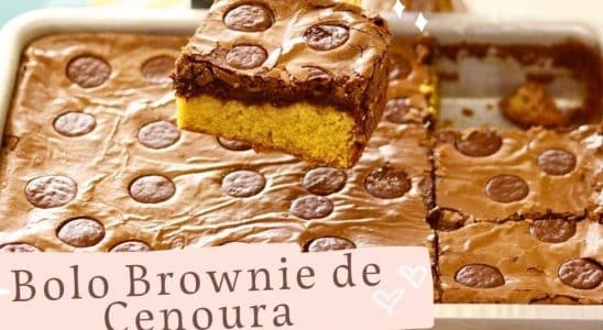 bolo brownie de cenoura