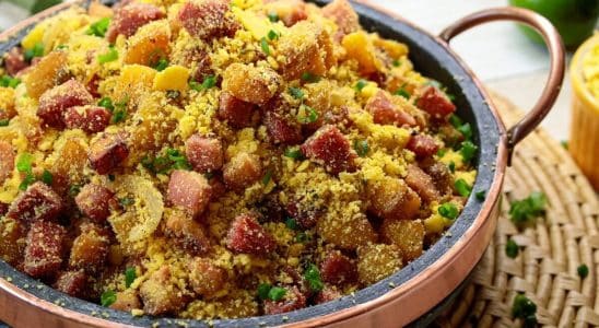 farofa de milho com banana