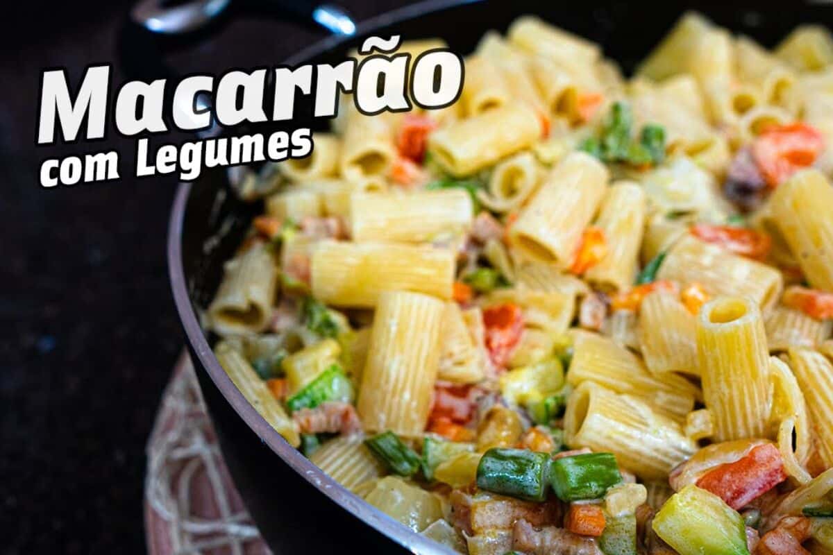 macarrão cremoso com legumes