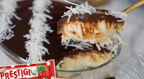 prestígio gelado na travessa