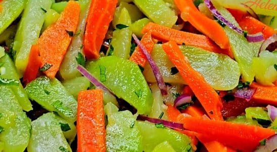salada de chuchu com cenoura