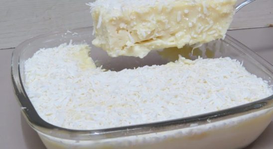 sobremesa gelada de coco