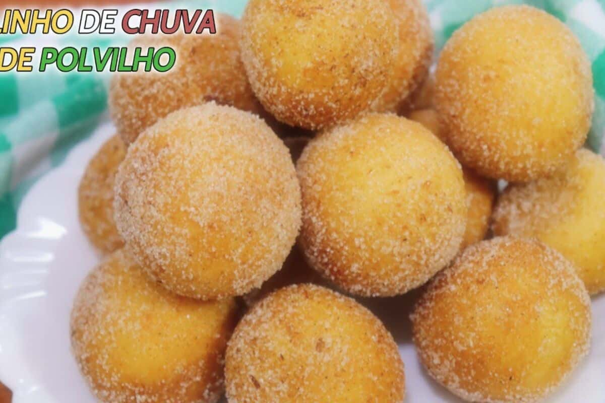 Bolinho de chuva de polvilho delicioso para inovar no café da manhã de hoje 3 bolinho de chuva de polvilho