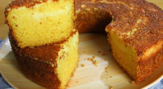 bolo de milharina cremoso