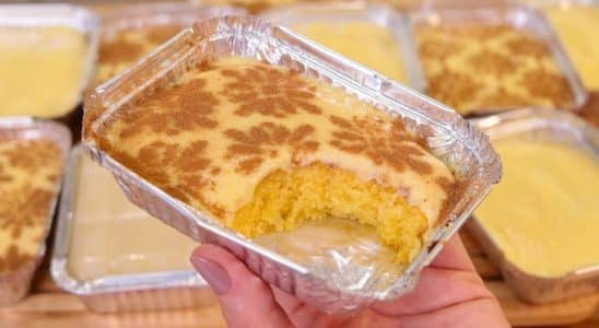 bolo de milho com curau