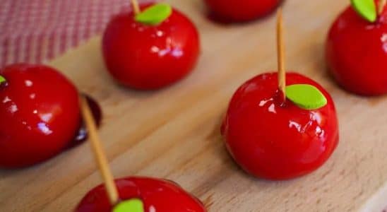 brigadeiro maçã do amor