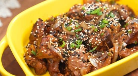 carne de porco suculenta