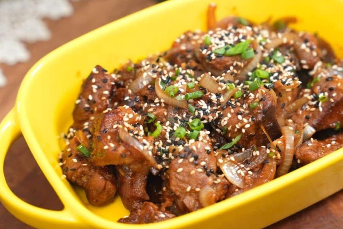 carne de porco suculenta