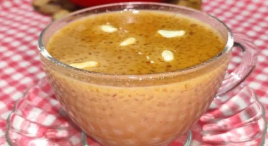 chá de amendoim cremoso