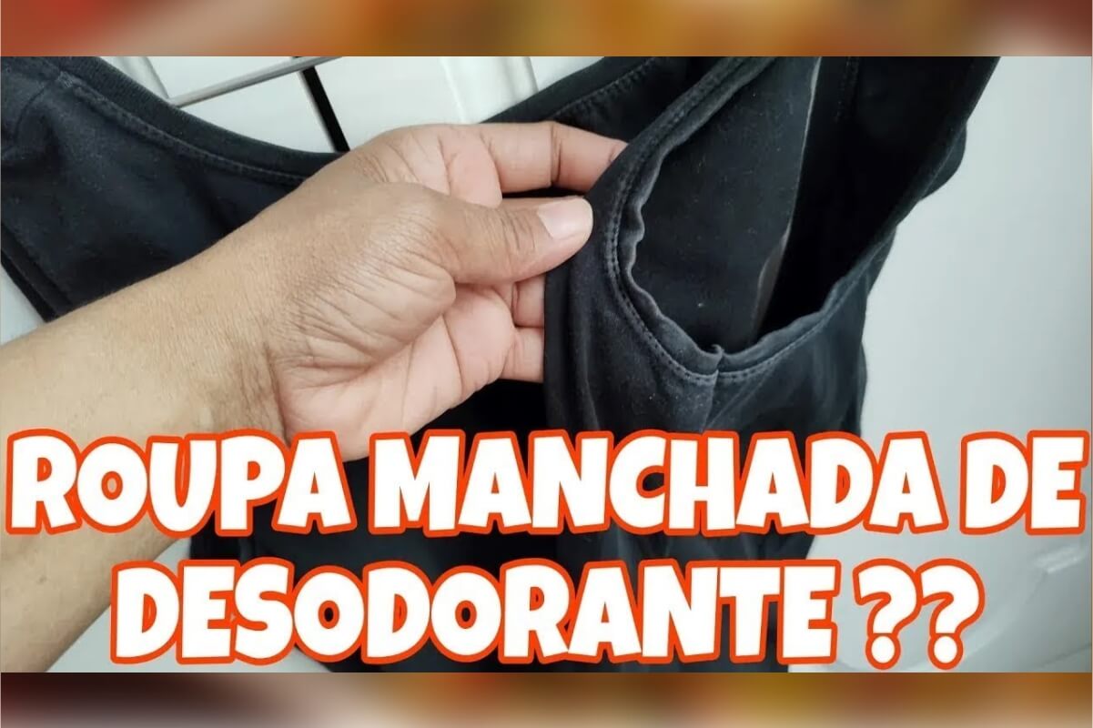 como tirar mancha de desodorante da roupa