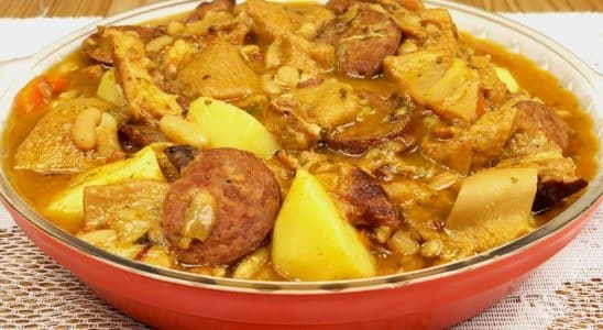 dobradinha com feijão branco