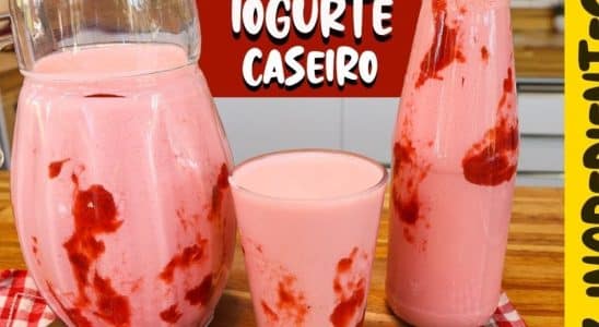 iogurte de morango caseiro