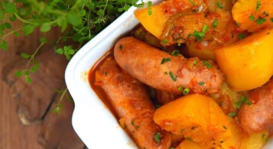 linguiça com batata