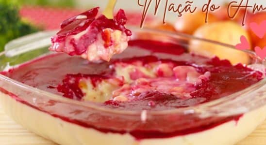 maçã do amor na travessa
