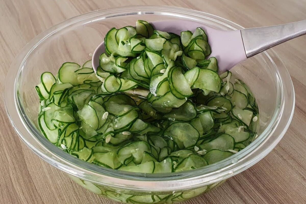 Receita de pepino agridoce ou sunomono igualzinho de restaurante japonês