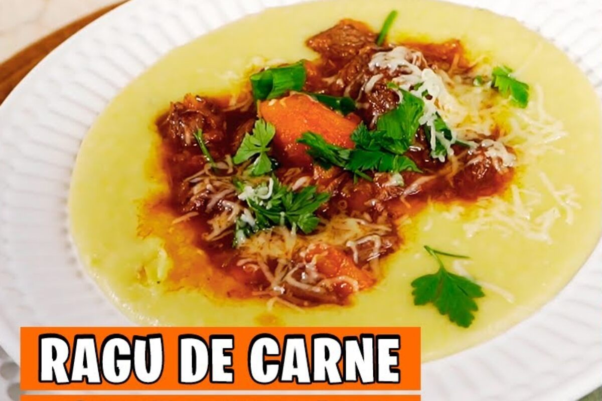 ragu de carne com polenta