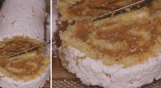 rocambole de doce de leite