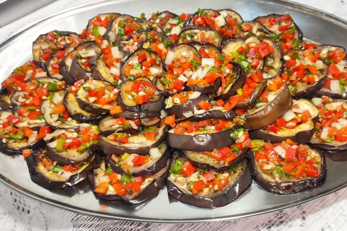 salada de berinjela diferente e saborosa para acompanhamento do almoço de domingo 7 salada de berinjela