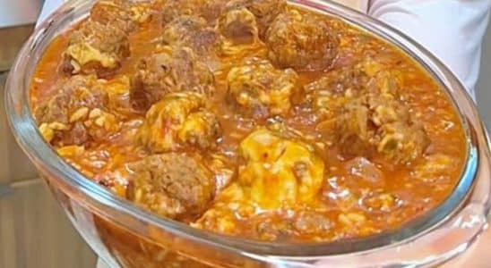 arroz com almôndegas