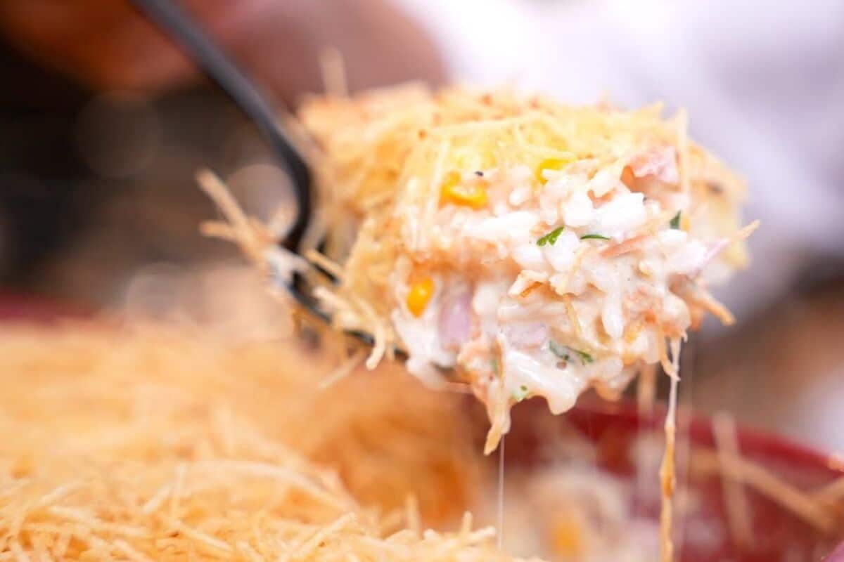 arroz de forno gratinado