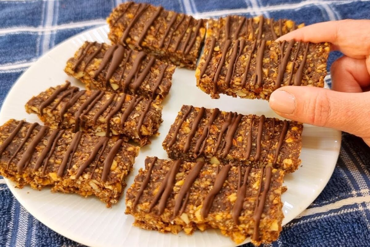 Barrinha de cereal saudável feita em casa com poucos ingredientes 67 barrinha de cereal saudável