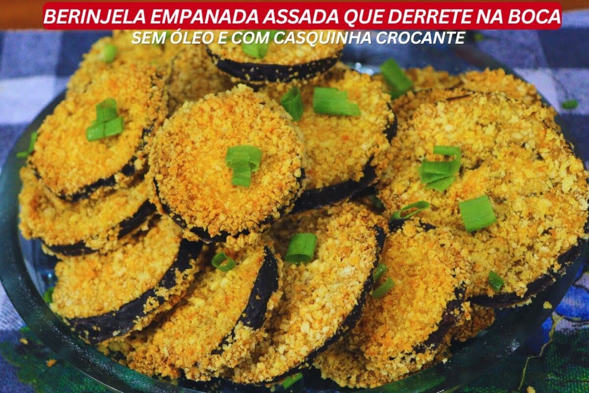Berinjela empanada sequinha e crocante feita de um jeito bem fácil 57 berinjela empanada